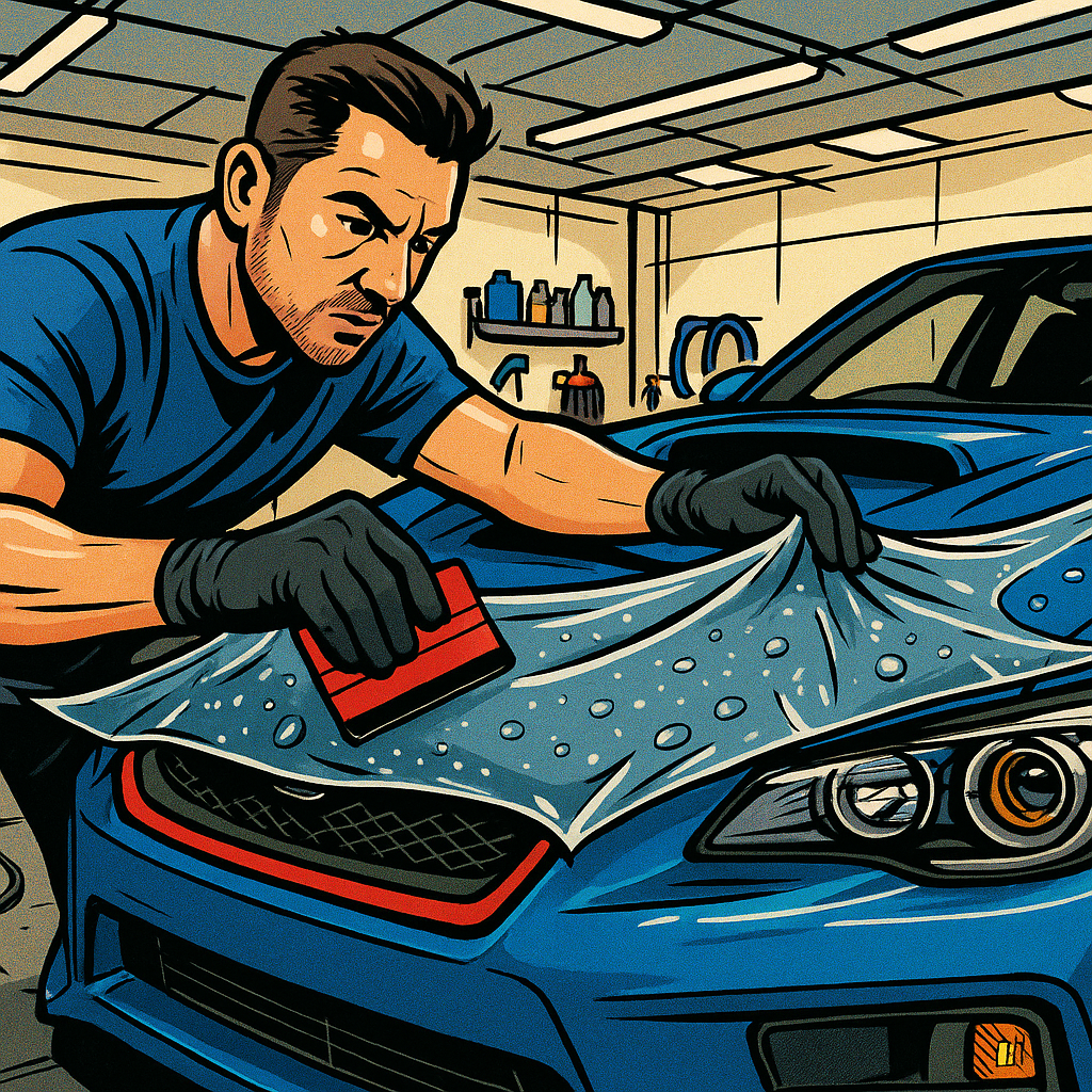 PPF installation close-up showing one of the key car modifications trending 2026